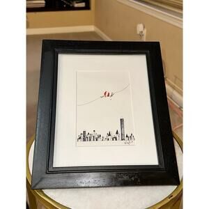 Natchie mat and framed print  “ungrateful heart” 10.5” wide x 12.25” high